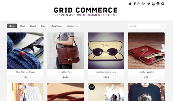 Wordpress Ecommerce Themes: Grid Commerce