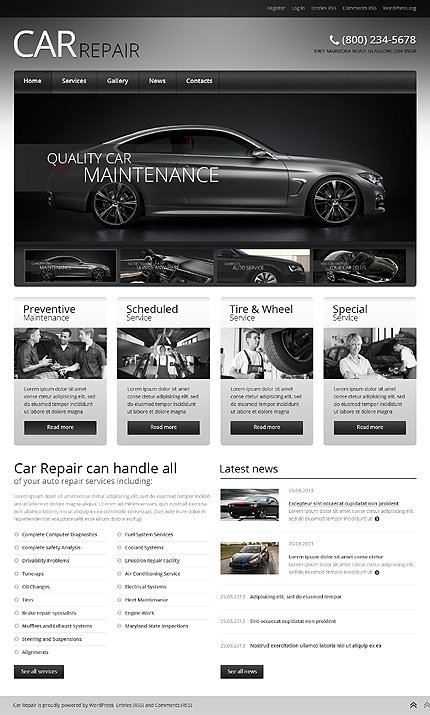 Car Retro Elegance WordPress Theme