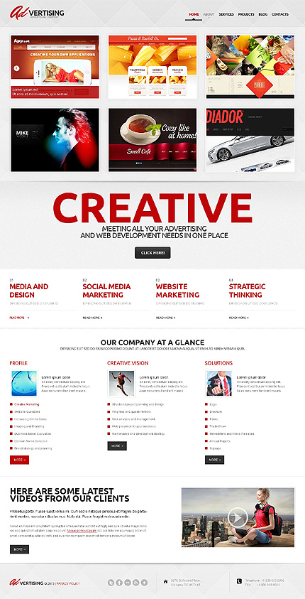 Advertising Company WordPress Theme