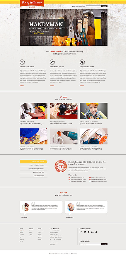 Home Repairs Drupal Template