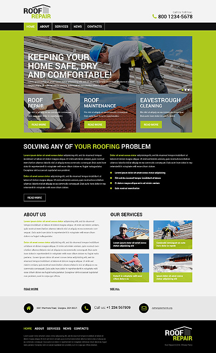 Roofing Company WordPress Theme