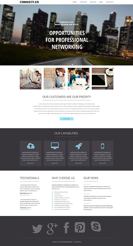 Communications WordPress Theme