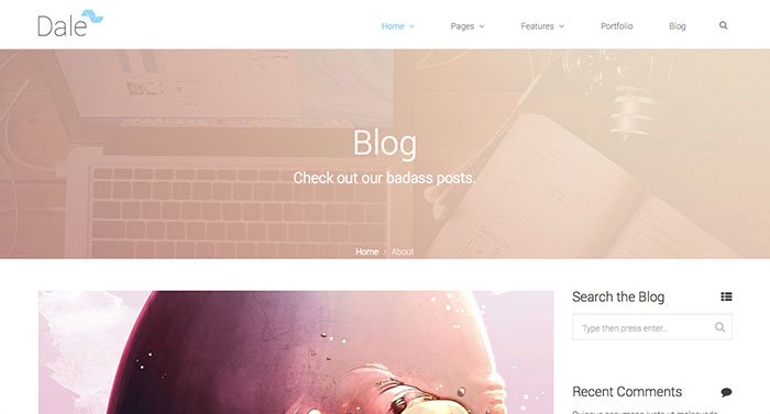 Dale free html5 template: Blog