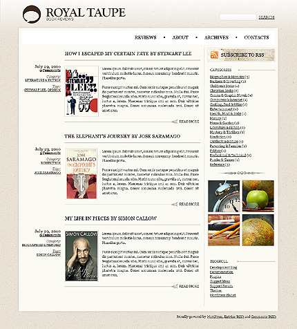 Book Reviews WordPress Theme