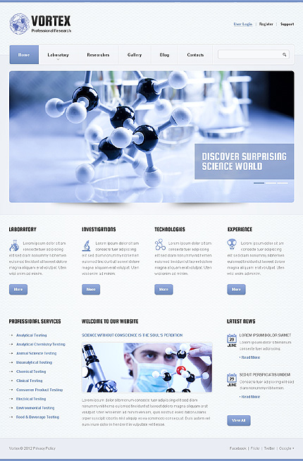 Science Responsive WordPress Theme