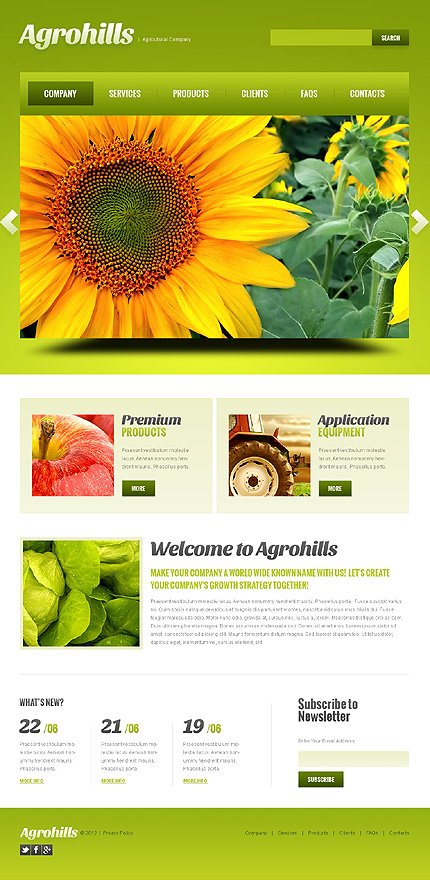 Agriculture Responsive WordPress Theme