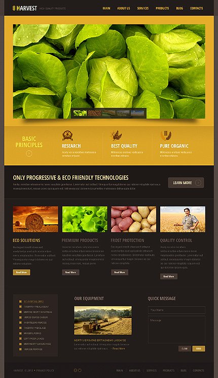 Black Orange Agriculture WordPress Theme