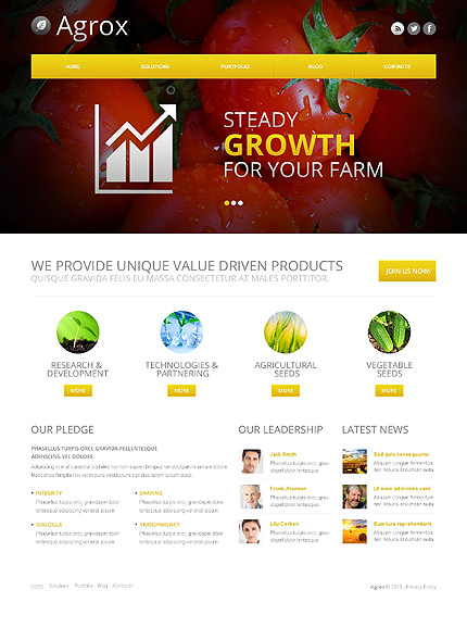 White Agriculture WordPress Theme