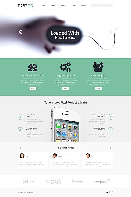 Blurred Mobile Company WordPress Theme