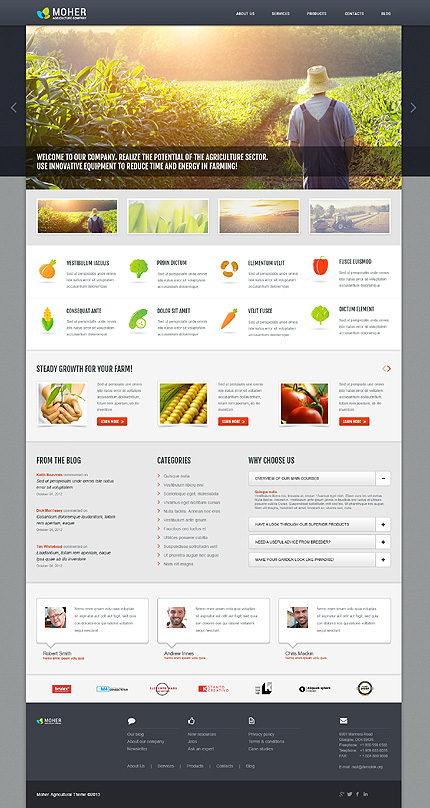 Agriculture Business WordPress Theme