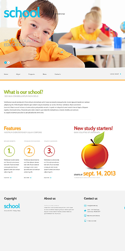 Primary School Responsive WordPress Theme