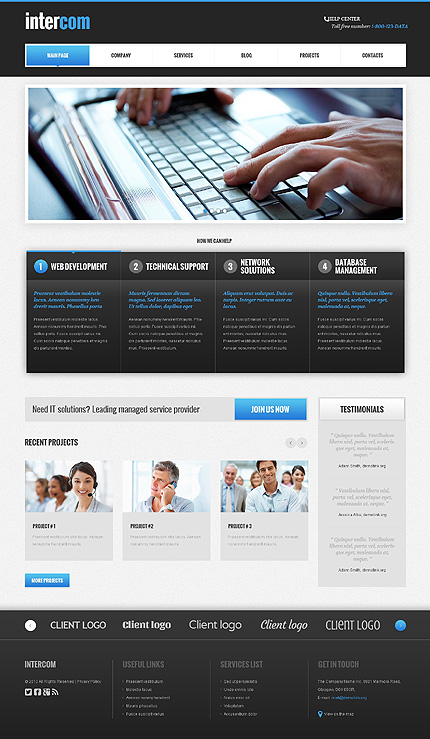 Communications Responsive WordPress Theme