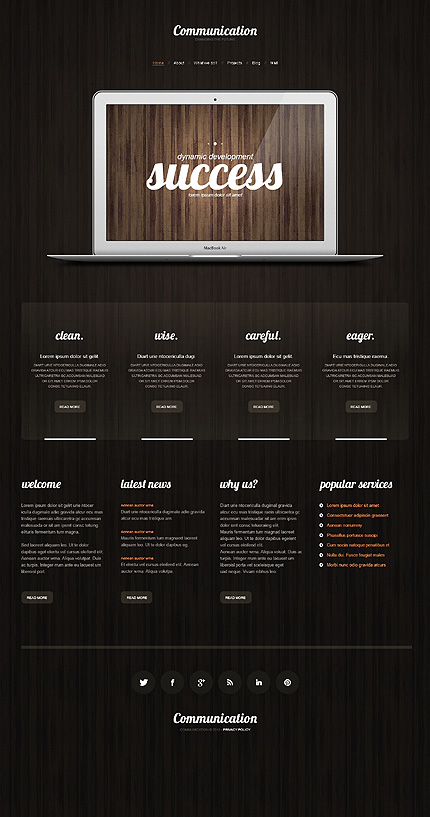 Communications Responsive WordPress Theme