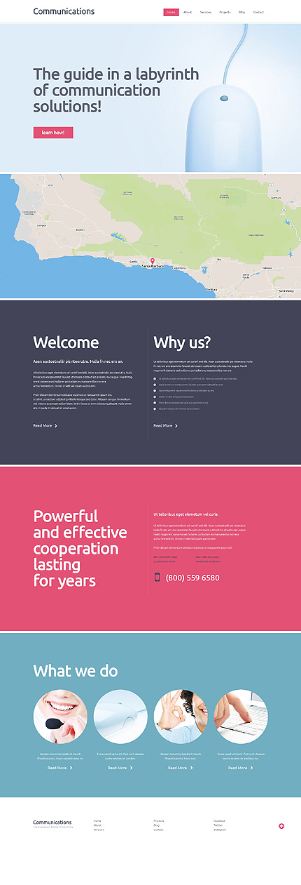 Communications Responsive WordPress Theme