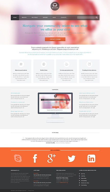 Communications Responsive WordPress Theme