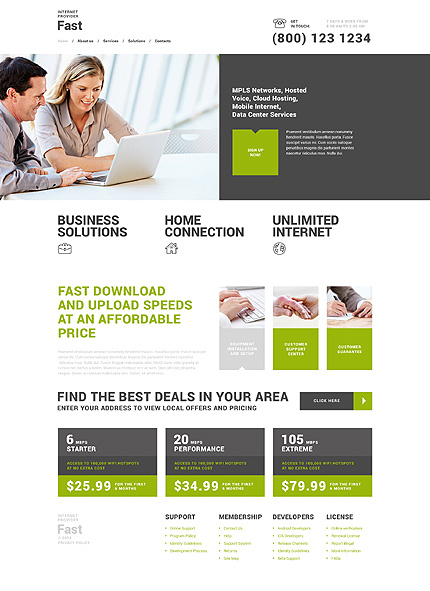 Fast Internet Provider WordPress Theme