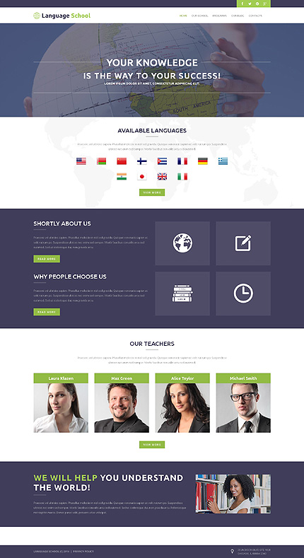 Foreign Language Education WordPress Themes