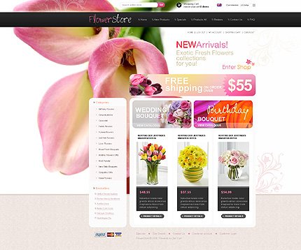 Flower Shop ZenCart Template