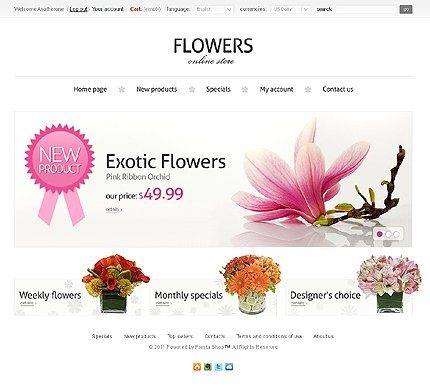 Online Flowers Store PrestaShop Theme