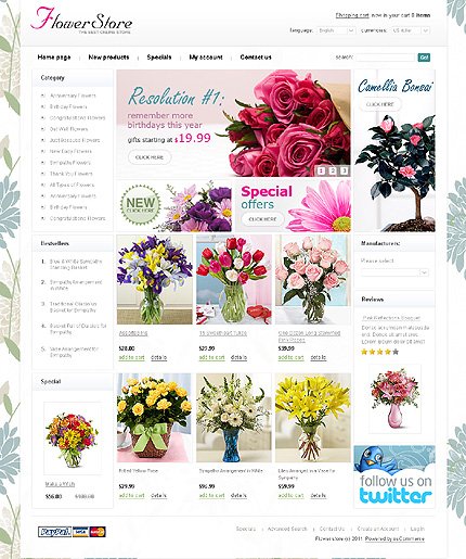 Flower Shop OsCommerce Template