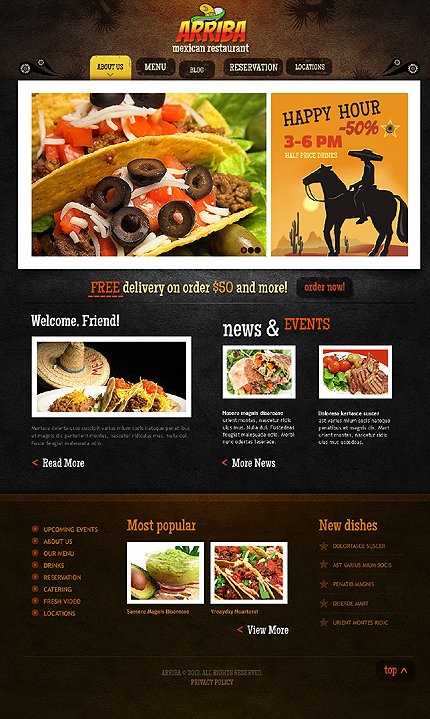 Mexican Restaurant WordPress Theme