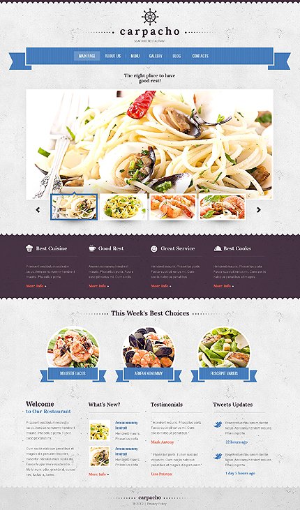 Seafood Restaurant WordPress Theme