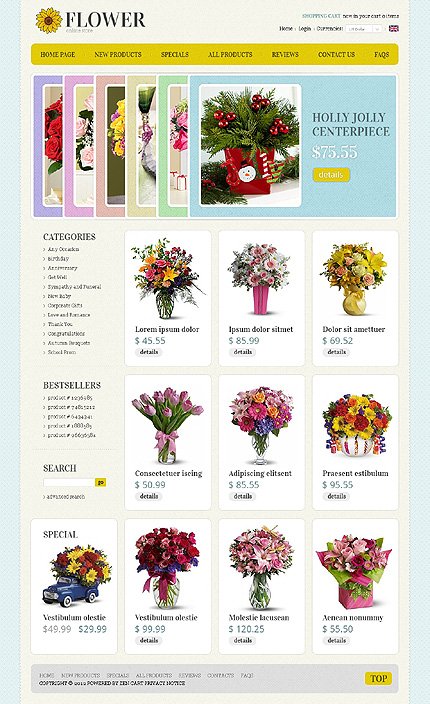 Flowers Online ZenCart Template