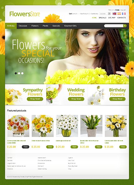 Flowers Store PrestaShop Theme
