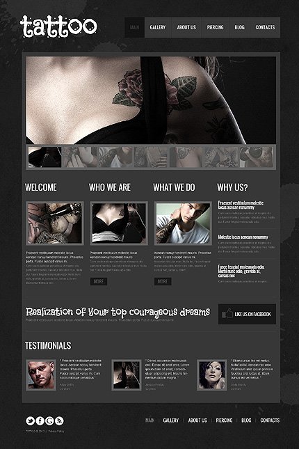 Tattoo Salon WordPress Theme