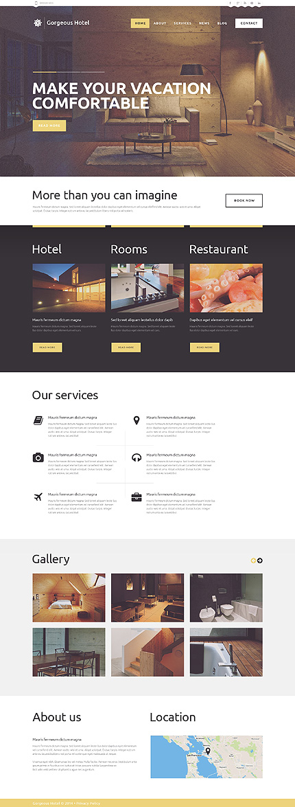 Hotels Responsive WordPress Theme