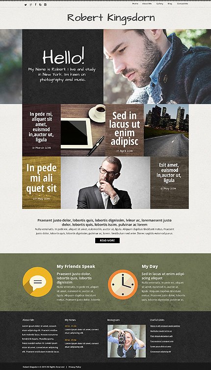 Personal Career Page WordPress Theme