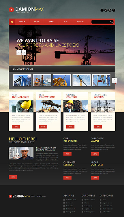 Industrial Responsive WordPress Theme