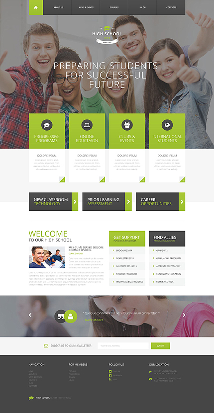 High School Promotion WordPress Theme