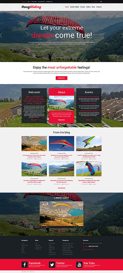 Paragliding Responsive WordPress Theme