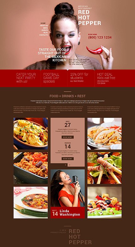 Spicy Mexican Food WordPress Theme