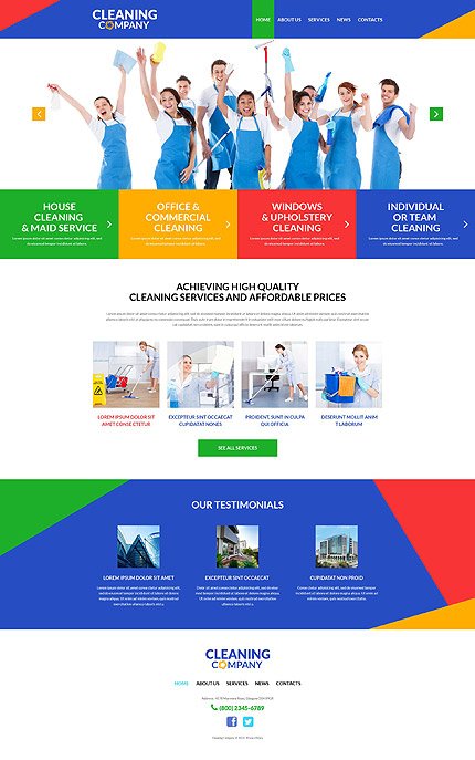 Cleaning Services for Offices WordPress Theme