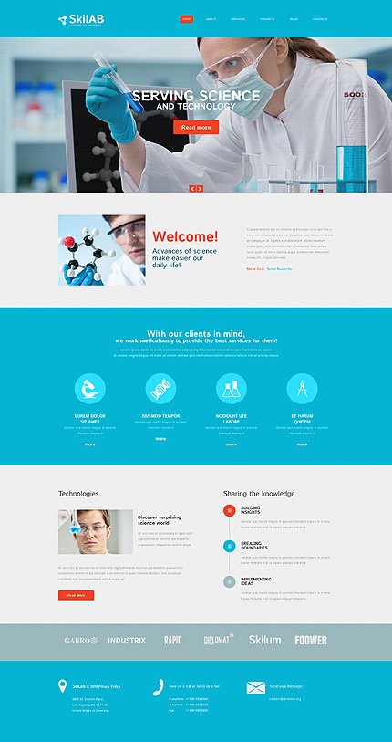 Science Lab Responsive Drupal themes