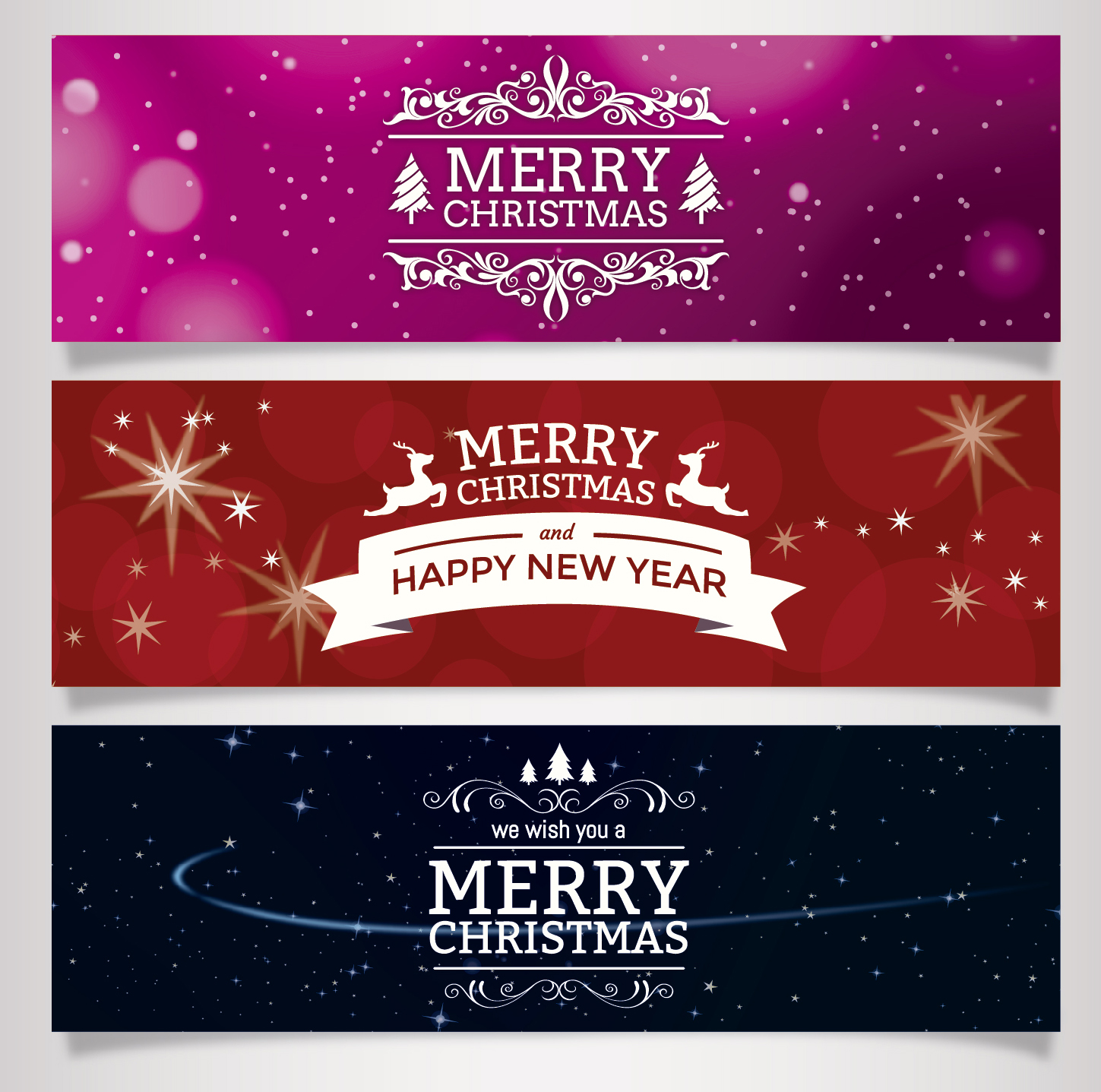 Excellent Vector Christmas Banners  Creative Beacon