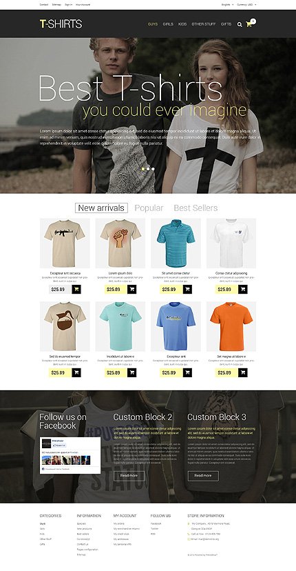 T-shirt Shop Responsive PrestaShop Theme