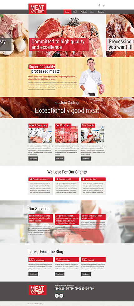  Healthy Meat Factory Joomla Template