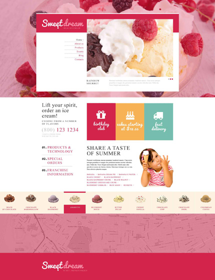  Ice Cream Joomla Template 