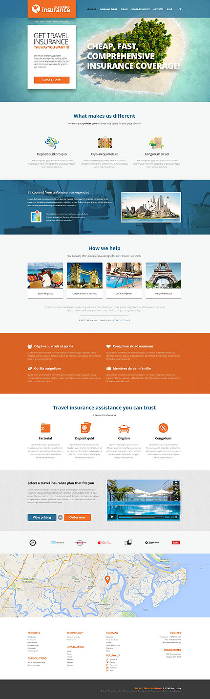  Travel Insurance Provider WordPress Theme