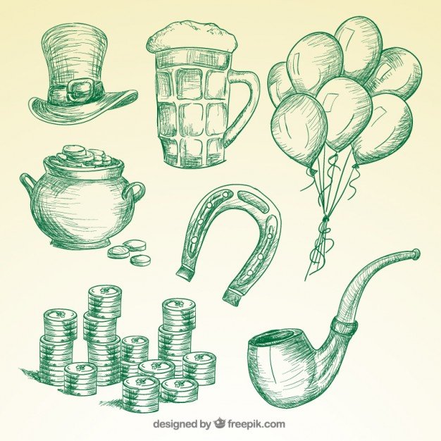 free St Patricks Day vectors - hand drawn