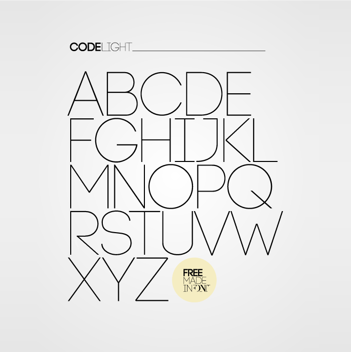 code thin fonts