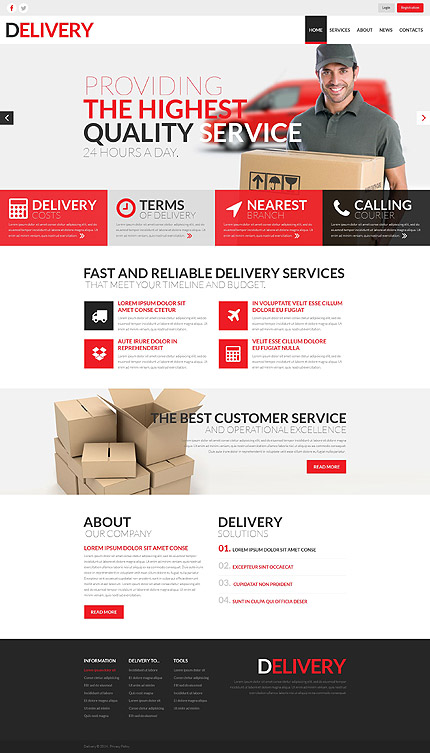 Delivery Services Responsive Website Template