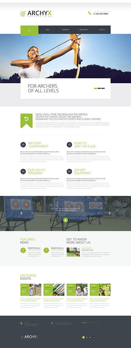 Archery Web Template