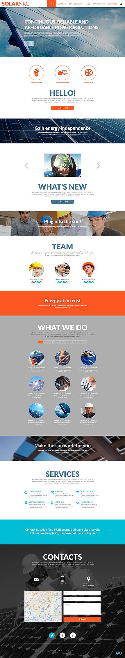 Solar Energy Company Website Template