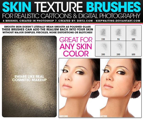 skin texture photoshop brushes