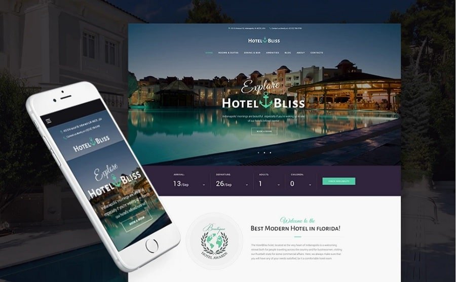 HotelBliss WordPress Theme 