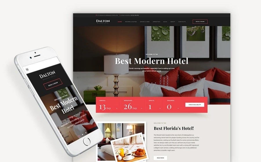 Dalton - Hotel and Resort WordPress Theme 